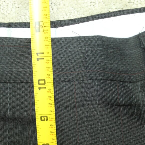 Towncraft Men's 44R Pinstripe 2-Button Suit 34 x 29.5 Gray Flat Front Pants - Picture 12 of 13